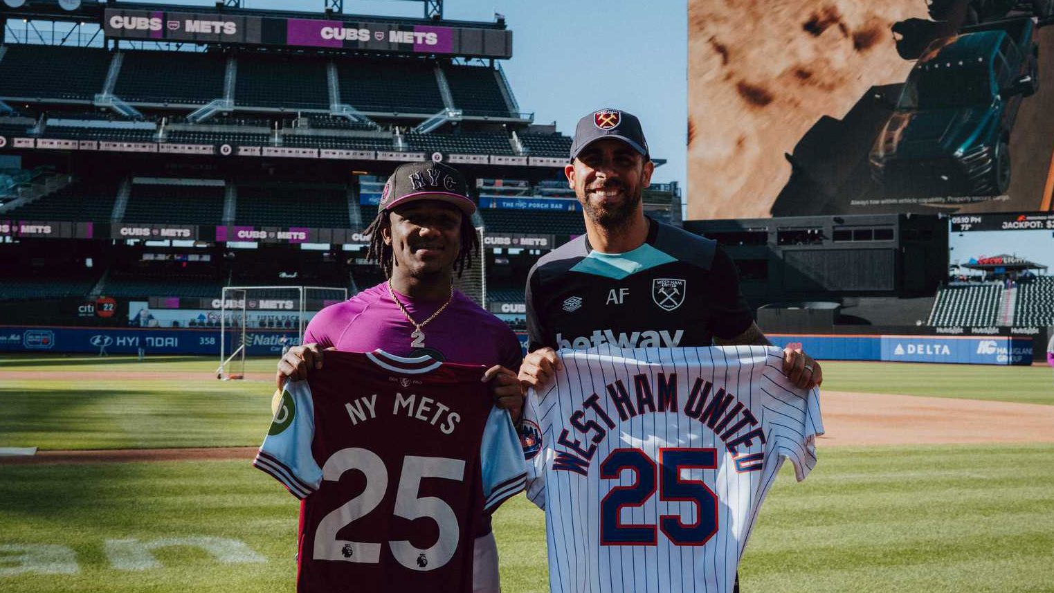 Anton Ferdinand at the New York Mets