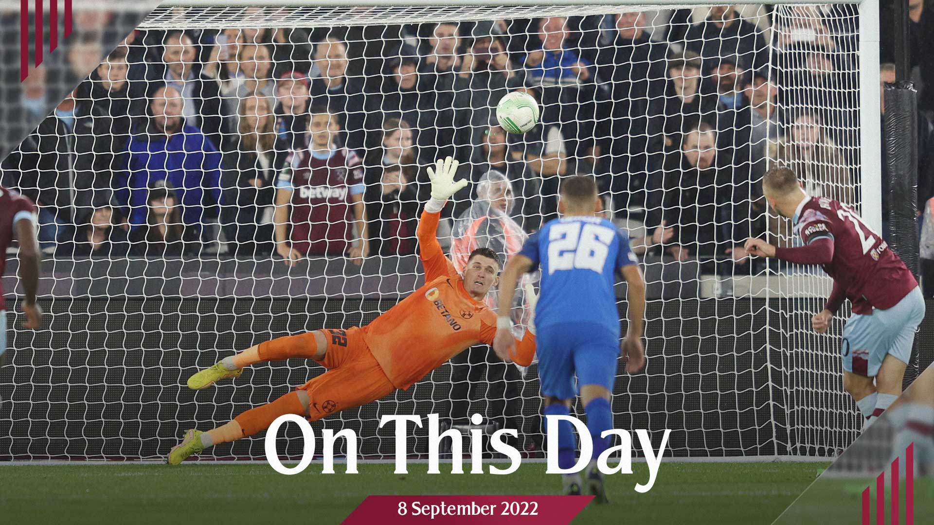 Jarrod Bowen scores against FCSB in September 2022