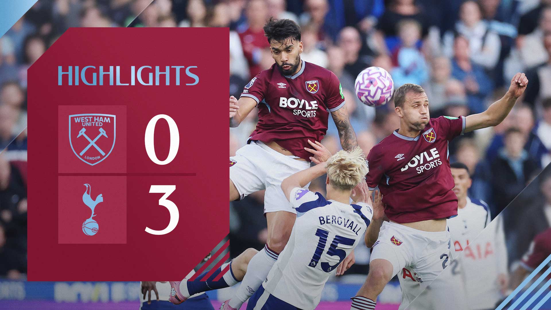 Lucas Paquetá and Tomáš Souček challenge for a header